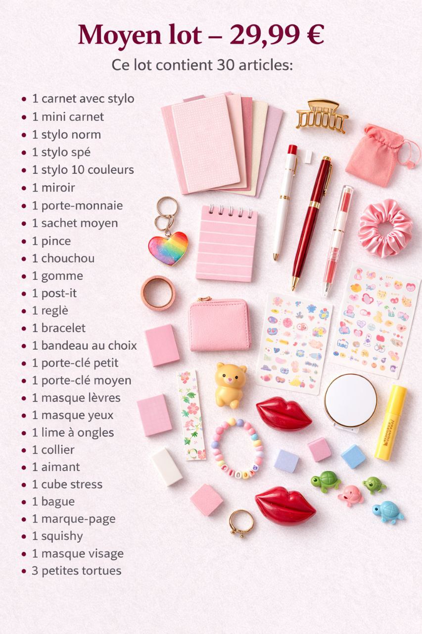 Coffret Cadeau Personnalisé  - 30 articles