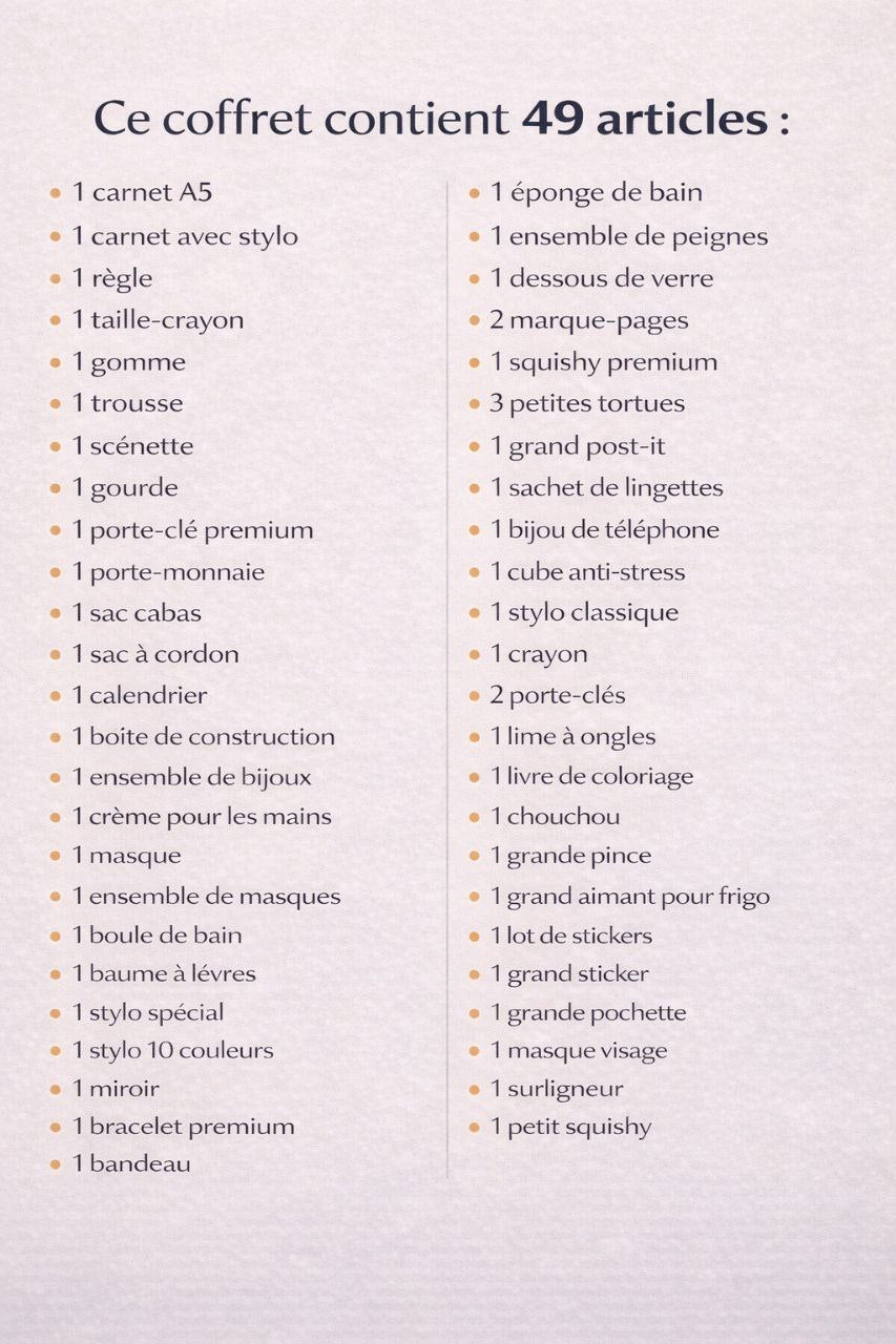 Coffret Cadeau Premium - 50 articles