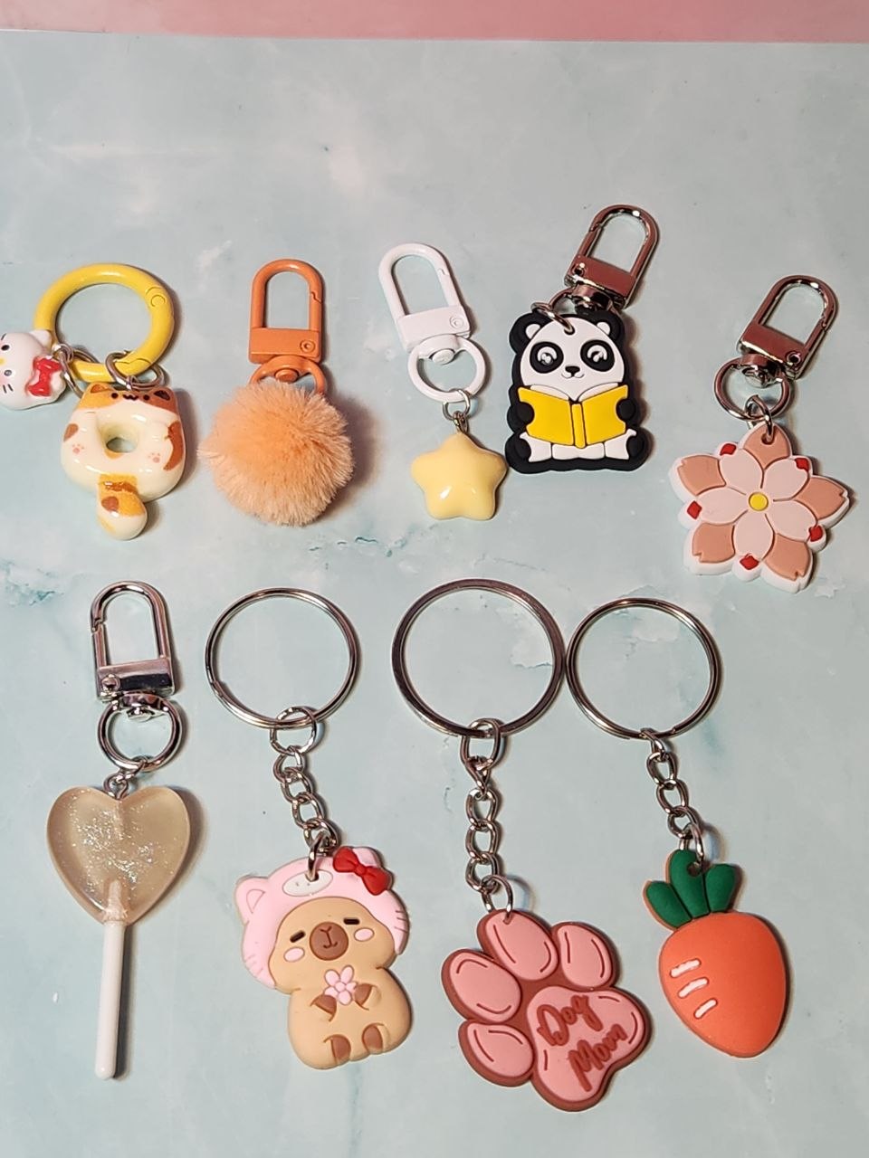 Lot de 9 portes clefs