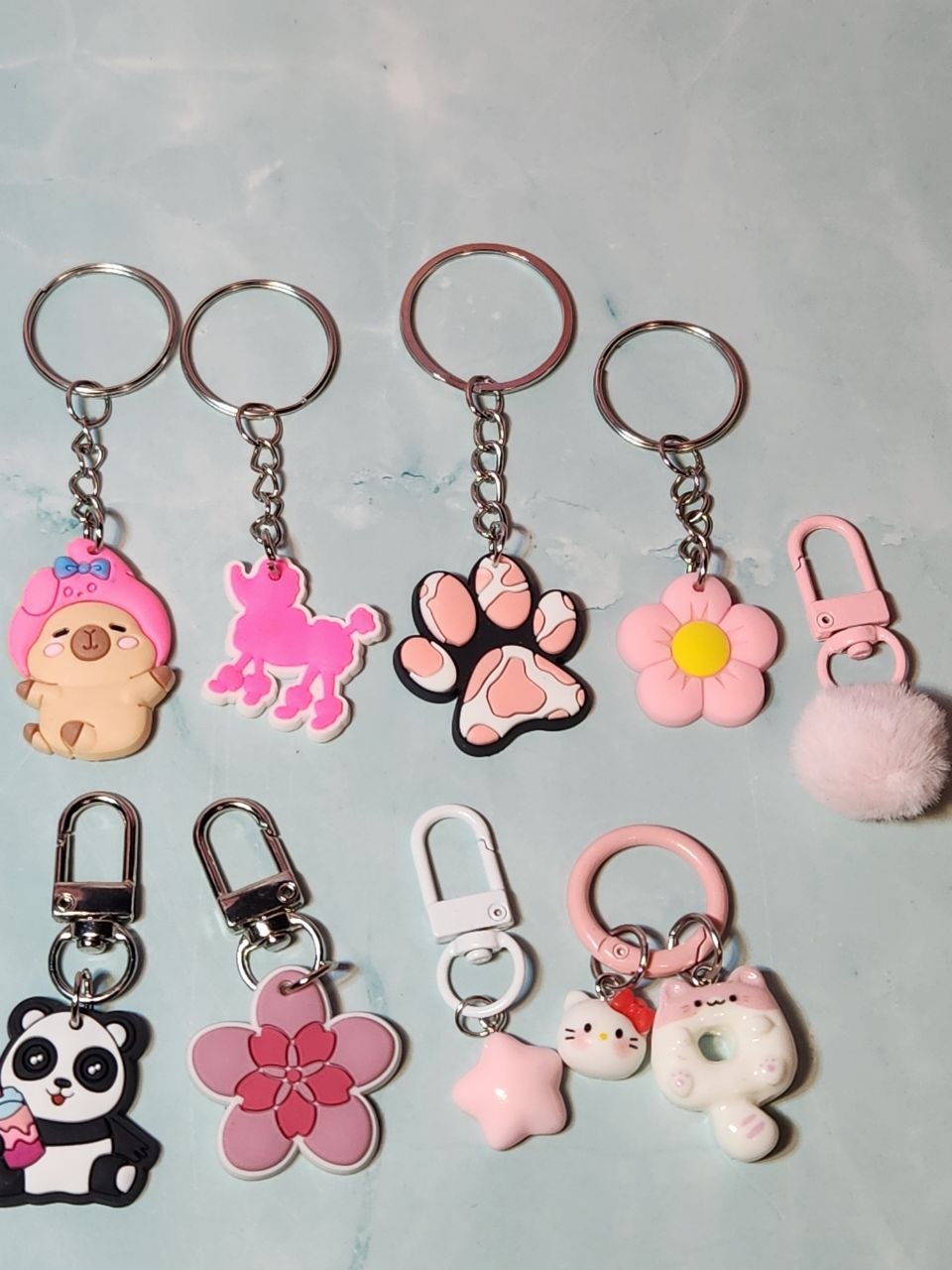 Lot de 9 portes clefs