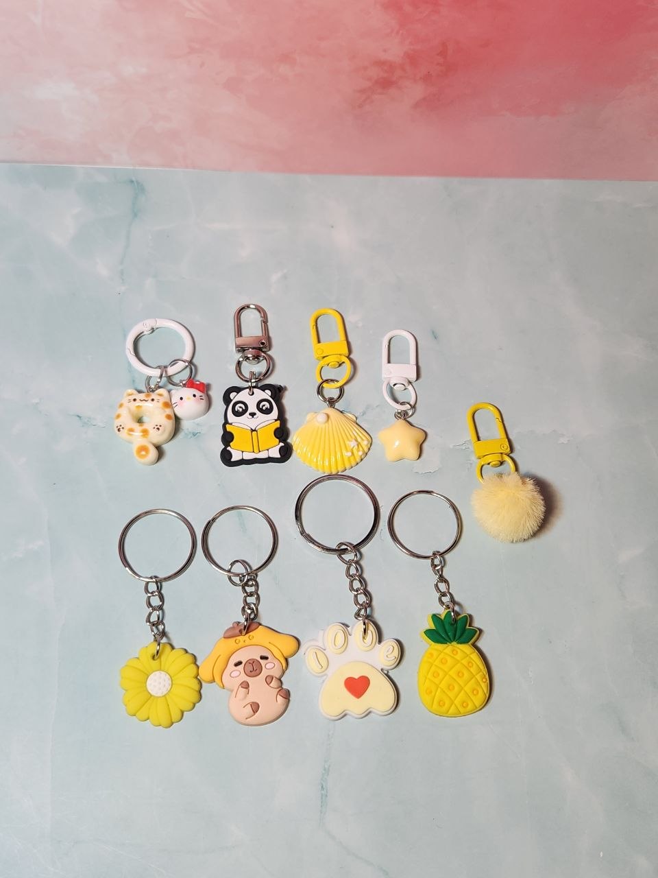 Lot de 9 portes clefs