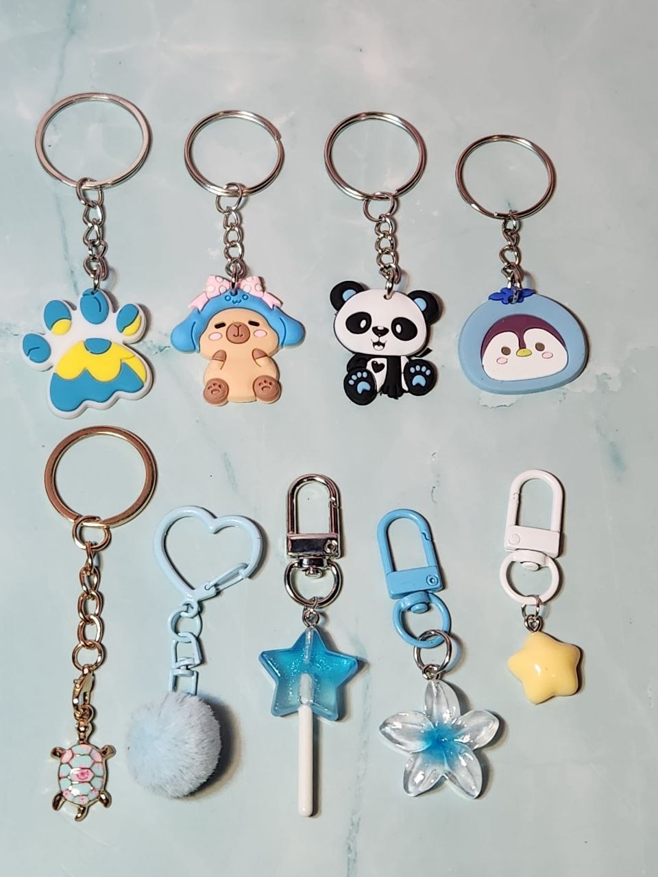 Lot de 9 portes clefs