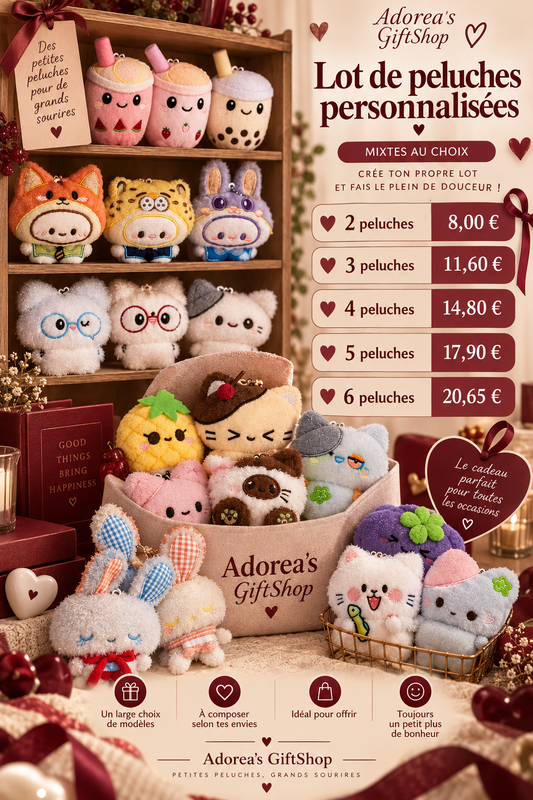 Lot de peluches Personnalisé
